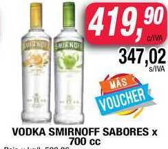 Maxiconsumo Vodka Smirnoff Sabores x 700cc oferta