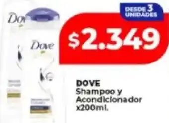 Supermayorista Vital Dove shampoo y acondicionador oferta