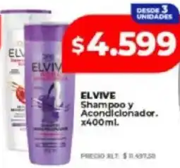 Supermayorista Vital Elvive shampoo y acondicionador oferta