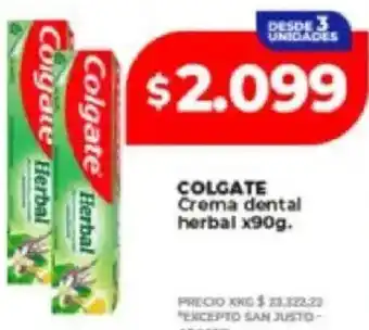 Supermayorista Vital Colgate crema dental herbal oferta