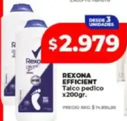 Supermayorista Vital Rexona efficient talco pedico oferta