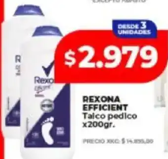 Supermayorista Vital Rexona efficient talco pedico oferta