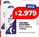 Supermayorista Vital Rexona efficient talco pedico oferta