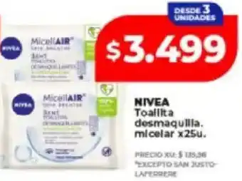 Supermayorista Vital Nivea toallita desmaquilla. micelar oferta