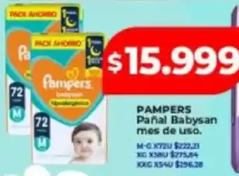 Supermayorista Vital Pampers pañal babysan mes de uso oferta