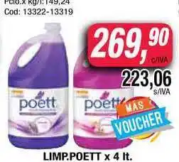 Maxiconsumo Limp. Poett x 4lt oferta