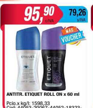 Maxiconsumo Antitr. Etiquet Roll On x 60ml oferta