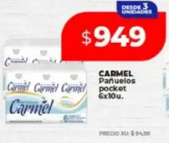 Supermayorista Vital Carmel pañuelos pocket oferta