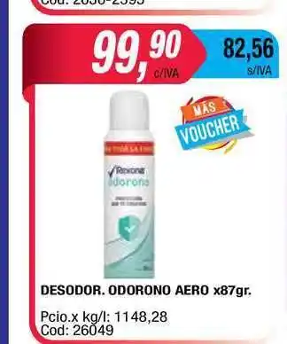Maxiconsumo Desodor. Odorono Aero x87gr oferta