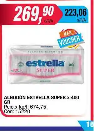 Maxiconsumo Algodón Estrella Super x 400gr oferta