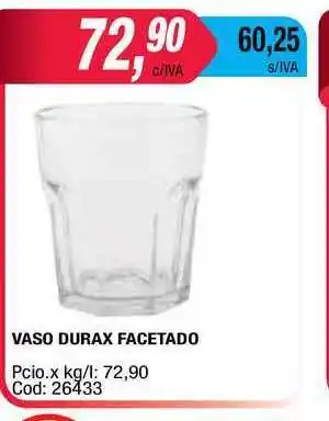 Maxiconsumo Vaso Durax Facetado oferta