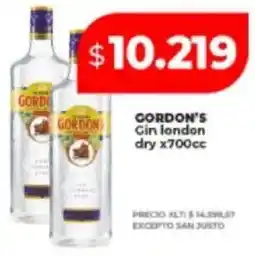Supermayorista Vital Gordon's gin london dry oferta
