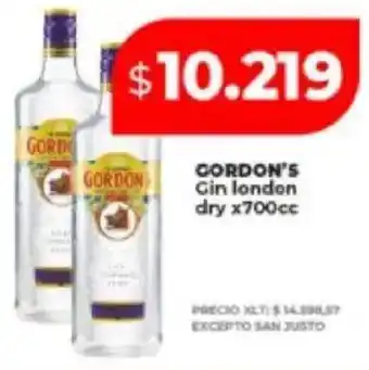 Supermayorista Vital Gordon's gin london dry oferta