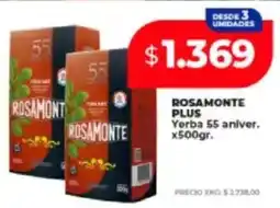 Supermayorista Vital Rosamonte plus yerba 55 aniver. oferta