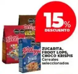 Supermayorista Vital Zucarita, froot lops, choco krispis cereales seleccionados oferta