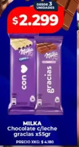 Supermayorista Vital Milka chocolate c/leche gracias oferta