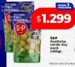 Supermayorista Vital S&p aceituna verde doy pack oferta
