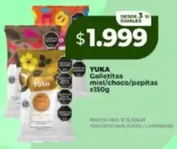 Supermayorista Vital Yuka galletitas miel/choco/pepitas oferta