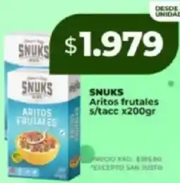 Supermayorista Vital Snuks aritos frutales s/tacc oferta