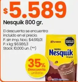 Changomas Nestlé nesquik oferta