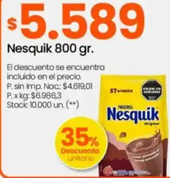 Changomas Nestlé nesquik oferta