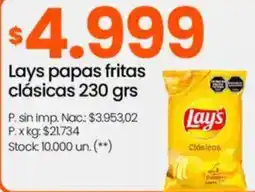 Changomas Lays papas fritas clásicas oferta
