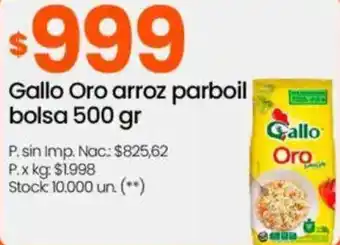 Changomas Gallo oro arroz parboil bolsa oferta