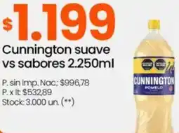 Changomas Cunnington suave vs sabores oferta