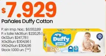 Changomas Duffy cotton pañales oferta