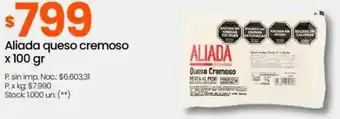 Changomas Aliada queso cremoso oferta