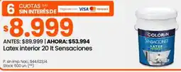 Changomas Colorin sensaciones latex interior oferta