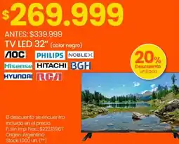 Changomas Tv led 32" oferta