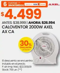 Changomas Axel caloventor oferta