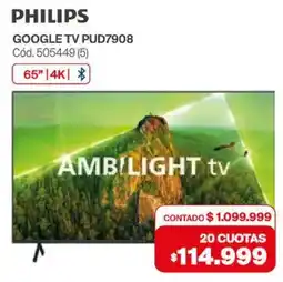 Naldo Lombardi Philips google tv 65" oferta