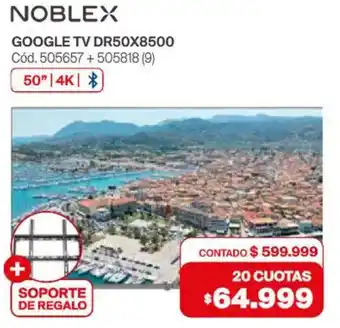 Naldo Lombardi Noblex google tv 50" oferta