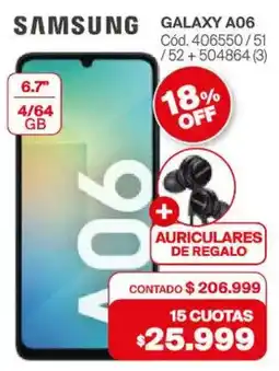 Naldo Lombardi Samsung galaxy A06 oferta