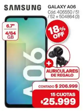Naldo Lombardi Samsung galaxy A06 oferta