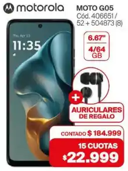 Naldo Lombardi Motorola moto G05 oferta