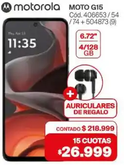 Naldo Lombardi Motorola moto G15 oferta