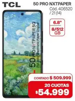 Naldo Lombardi TCL 50 pro nxtpaper oferta