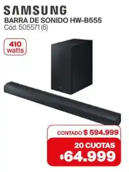 Naldo Lombardi Samsung barra de sonido oferta