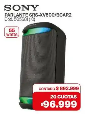 Naldo Lombardi Sony parlante oferta