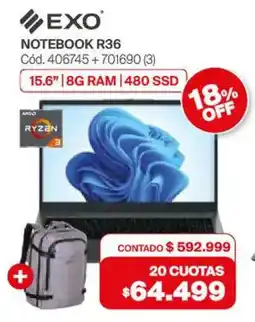 Naldo Lombardi Exo notebook R36 oferta