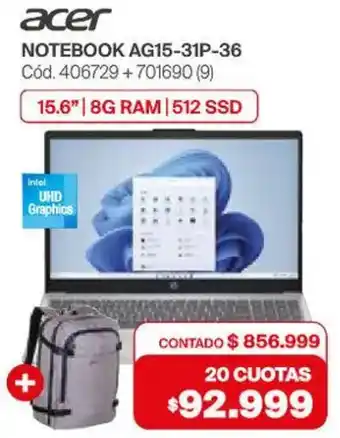 Naldo Lombardi Acer notebook oferta