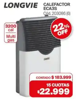 Naldo Lombardi Longvie calefactor oferta