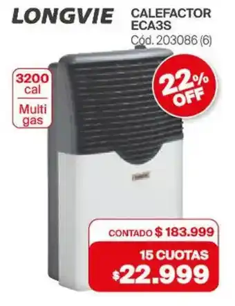 Naldo Lombardi Longvie calefactor oferta