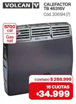 Naldo Lombardi Volcan calefactor tb oferta