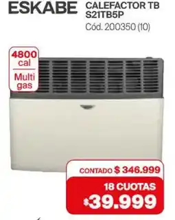 Naldo Lombardi Eskabe calefactor tb oferta