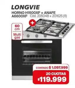 Naldo Lombardi Longvie horno + anafe oferta