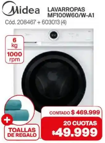 Naldo Lombardi Midea lavarropas + toallas de regalo oferta